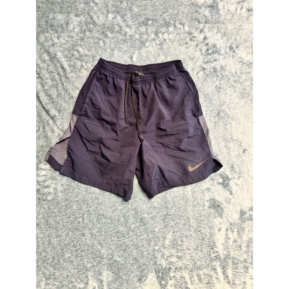 Nike Mens Dri-FIT Running Shorts Navy Blue Gray Athletic Activewear Size S